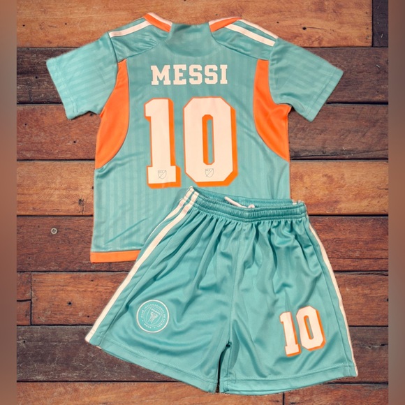 UNBRANDED Other - MESSI SMALL YOUTH KIDS JERSEY - TEAL MIAMI 3rd JERSEY NWT - AGE 6-7